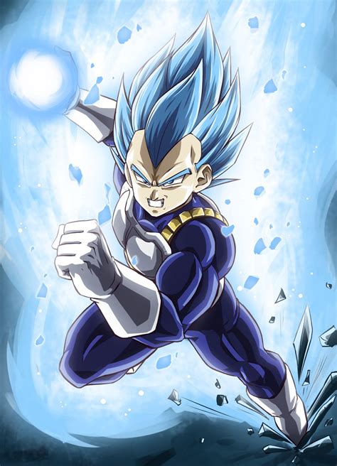 Dragon ball heroes and dragon ball xenoverse, however, would go to portray super saiyan blue as being only a step ahead in power of super saiyan 4, showing differing depictions between media. Super Saiyan Blue Vegeta - Mazumé (Pixiv) | Dragon Ball Z | Pinterest | Dragon ball and Dbz