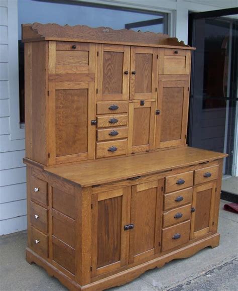 You'll receive email and feed alerts when new items arrive. Antique Oak Hoosier Kitchen Baker's Cabinet General ...