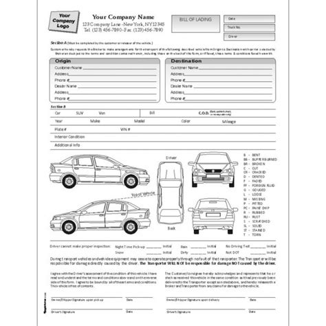 Auto Inspection Forms Inspection Forms Standard Forms