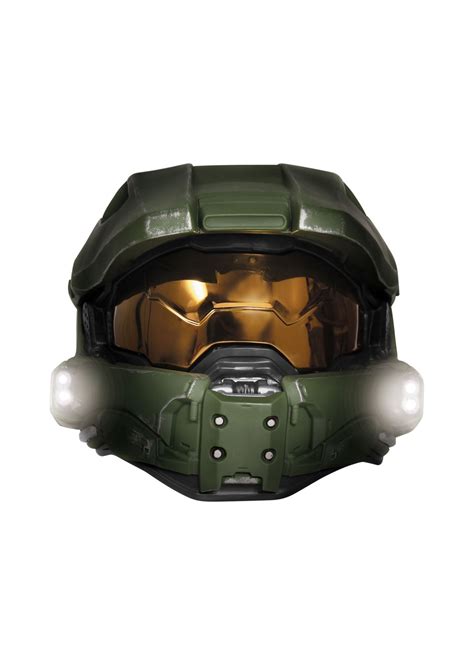 Mens Master Chief Lightup Mask Video Game Costumes