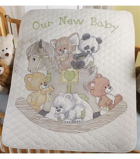 Check spelling or type a new query. Bucilla Crib Cover Stamped Cross Stitch Kit Rocking Horse ...