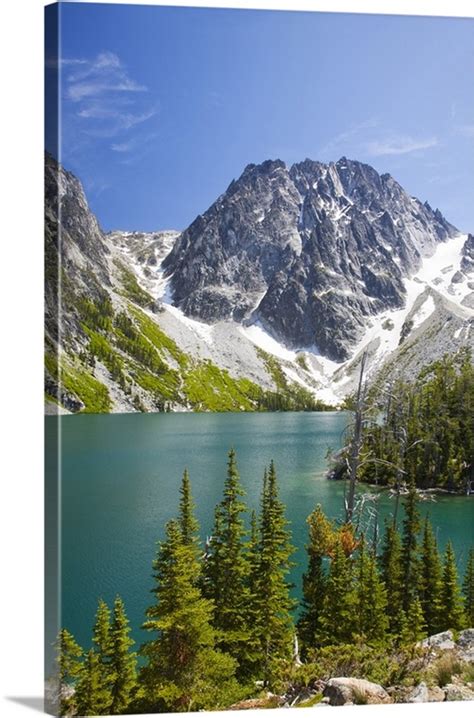 Washington Colchuck Lake With Dragontail Peak And Colchuck Peak Wall