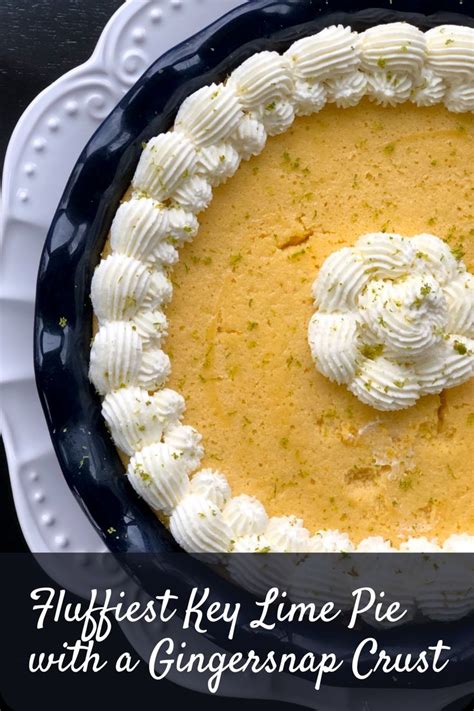 The Fluffiest Key Lime Pie With A Gingersnap Crust Jenny Nicole