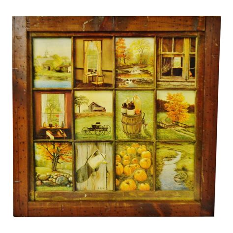 Showcase of your most creative interior design projects & home decor ideas. Vintage Home Interior 12 Panel Rustic Window Pane Picture ...