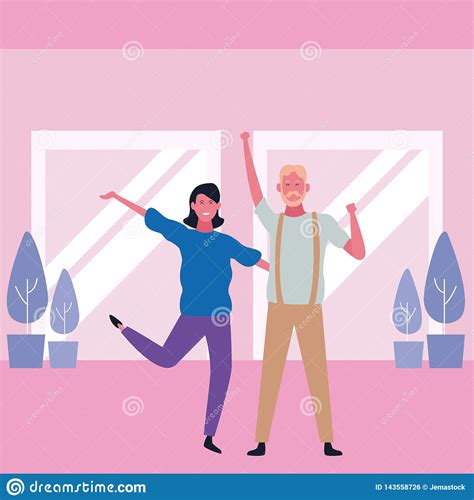Father And Adult Daughter Stock Vector Illustration Of Dancing 143558726