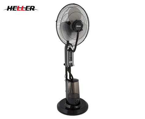 Heller 40cm Misting Pedestal Fan With Remote Black Hmist40r Catch