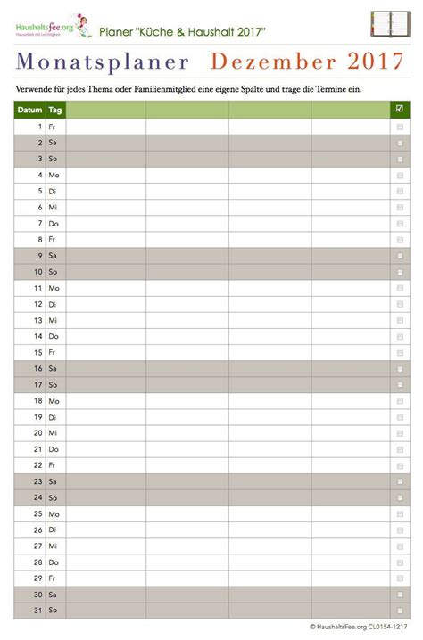 Monatsplan Für Die Familie Planer Excel Vorlage Vorlagen
