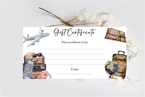 Customizable Free Printable Travel Voucher Template Printable Templates By Nora