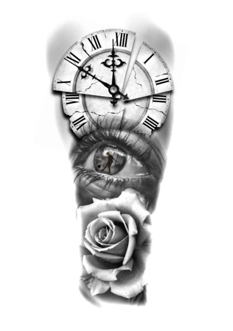 Clock Face Tattoo Broken Clock Tattoo Clock Tattoo Design Geometric