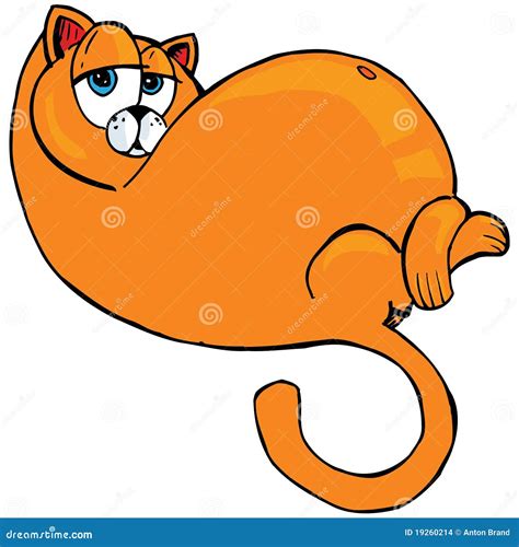 cartoon of fat orange cat stock images image 19260214