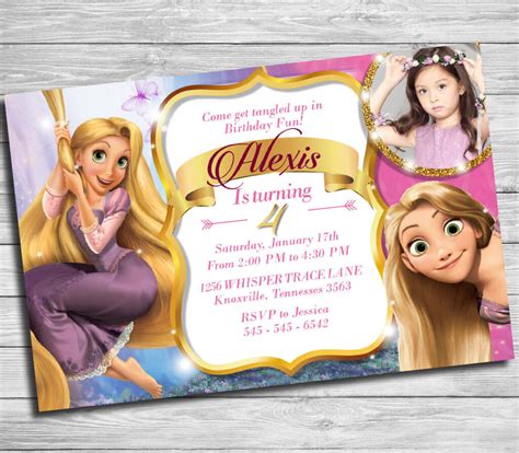 Rapunzel Invitation Princess Rapunzel Invite Rapunzel Birthday