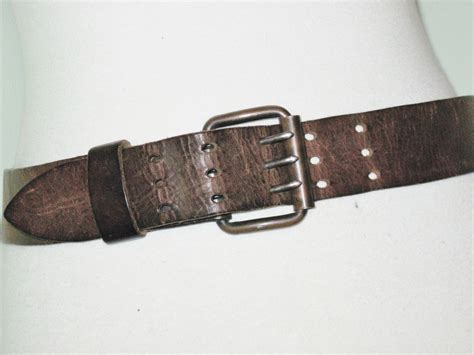 Rare Three Prong Vintage Leather Beltww2 Etsy