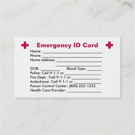 Emergency Business Cards Zazzle Au