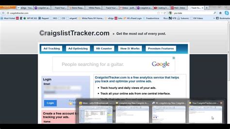 Create a Craigslist Tracker Account - YouTube