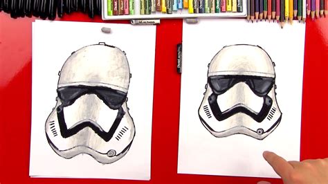 How To Draw A First Order Storm Trooper Helmet Art For Kids Hub