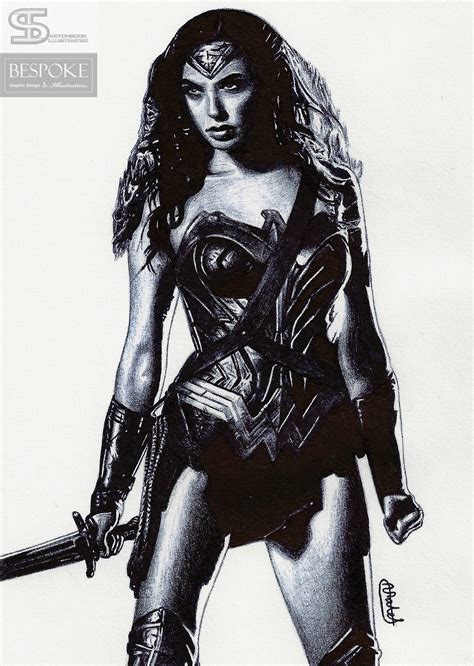 Wonder Woman Drawing Sketchbook Illustrated