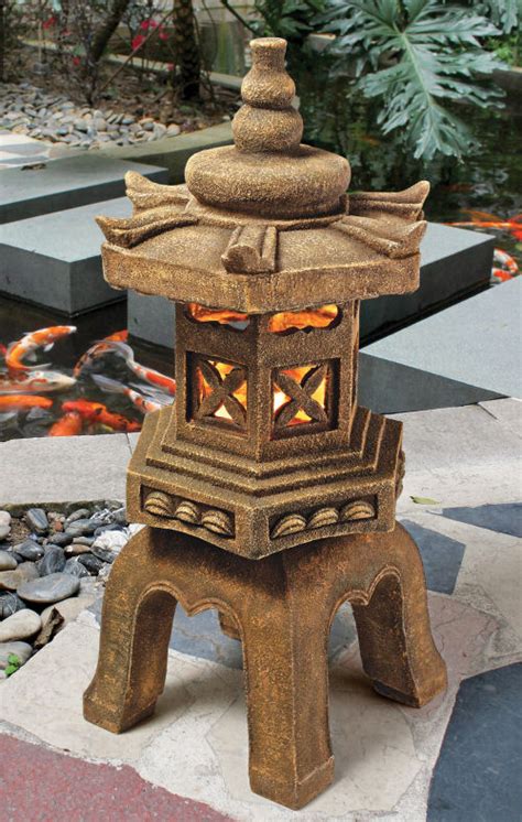 Lavish japanese pagoda lantern garden on the site are found in a variety of distinct models and can go well with any kind of taste or preference. Pagoda Lantern Lighted Garden Statue