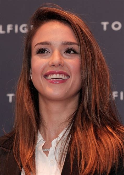 Jessica Alba Hairstyles Red Long Straight Hairstyle