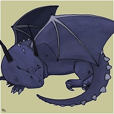 Artstation Illustration Sleeping Dragon