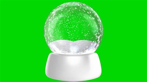 Snow Globe Globo De Neve 04 Green Screen Chroma Key Snow