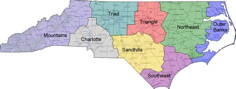 Region Map Of North Carolina World Map