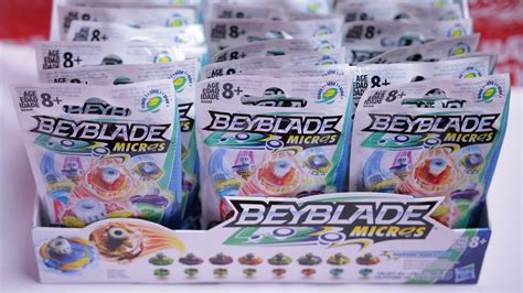Beyblade Burst Micros Unboxing 24 Packs Mystery Box Series 1 Youtube