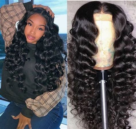 Lace Front Wigs 26 Long Loose Wavy Synthetic Wigs For Black Fashion