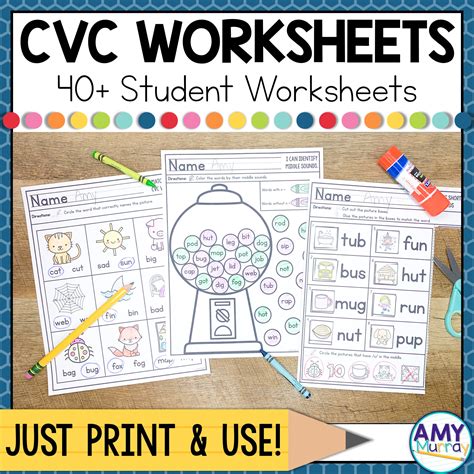 Cvc Word Worksheets Printables Teaching Exceptional Kinders