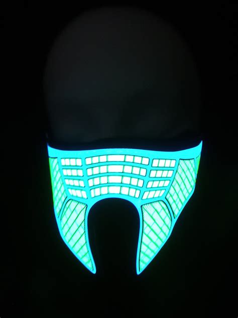 Cyber 1 Led Sound Activated Rave Mask For Dj Edc Ultra Etsy