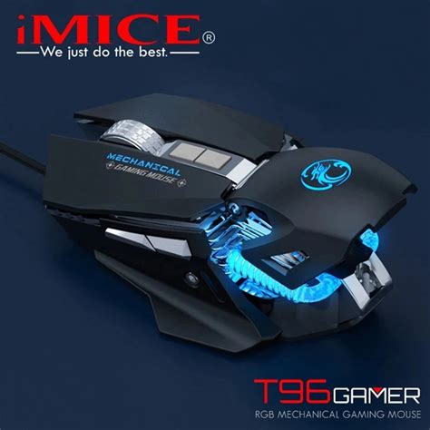 Imice T96 Wired Mechanical Gaming Mouse 7200 Dpi Rgb Custom Macros