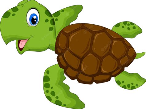 Premium Vector Sea Turtle Cartoon