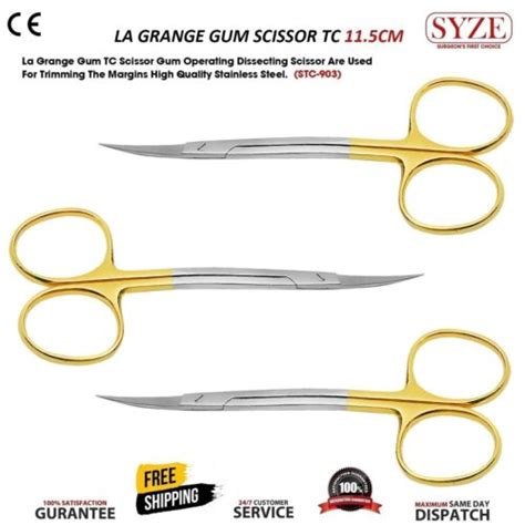 Dental Surgical La Grange Gum Scissors Scissors Tc 115cm Suture Sharp