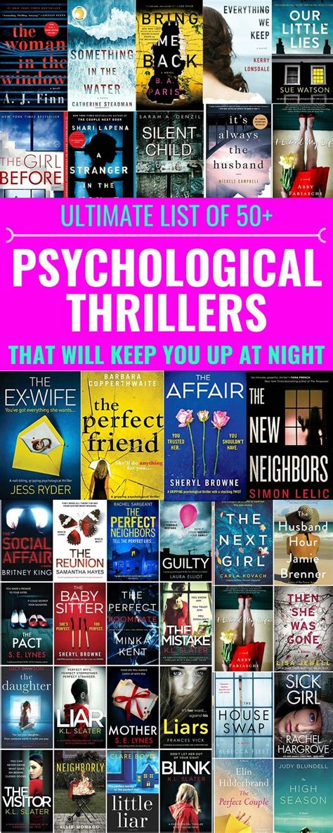Ultimate List Of 50 Psychological Thrillers To Read Thrillers You