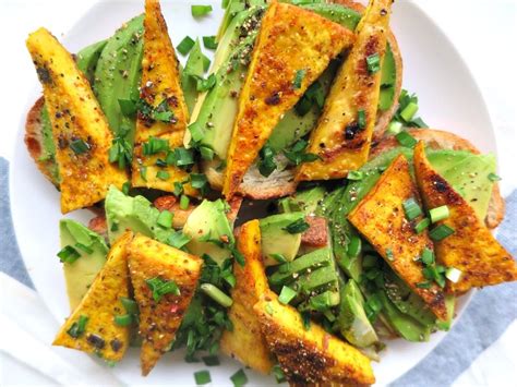 Vegan Avocado Tofu Toast Radiant Rachels Recipe Lunch Ingredients