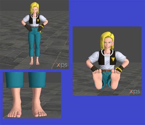 Android 18s Feet By 3dfootfan On Deviantart