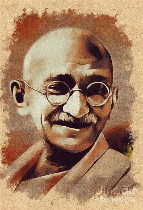 Mahatma Gandhi Activist By Esoterica Art Agency Poster Drawing