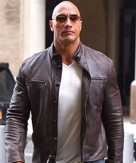 The Rock Dwayne Johnson Brown Leather Jacket Usa Leather Factory