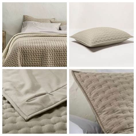 cashmere blend quilted bedding dark sand euro sham x3 standard sham x1 king quilt x1