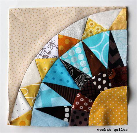 New York Beauty Block Wombat Quilts Paper Piecing Quilts Scrappy