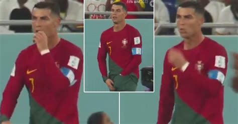 Cristiano Ronaldo Baffles Fans After Putting Hands Down Pants Before Eating Item Daily Star