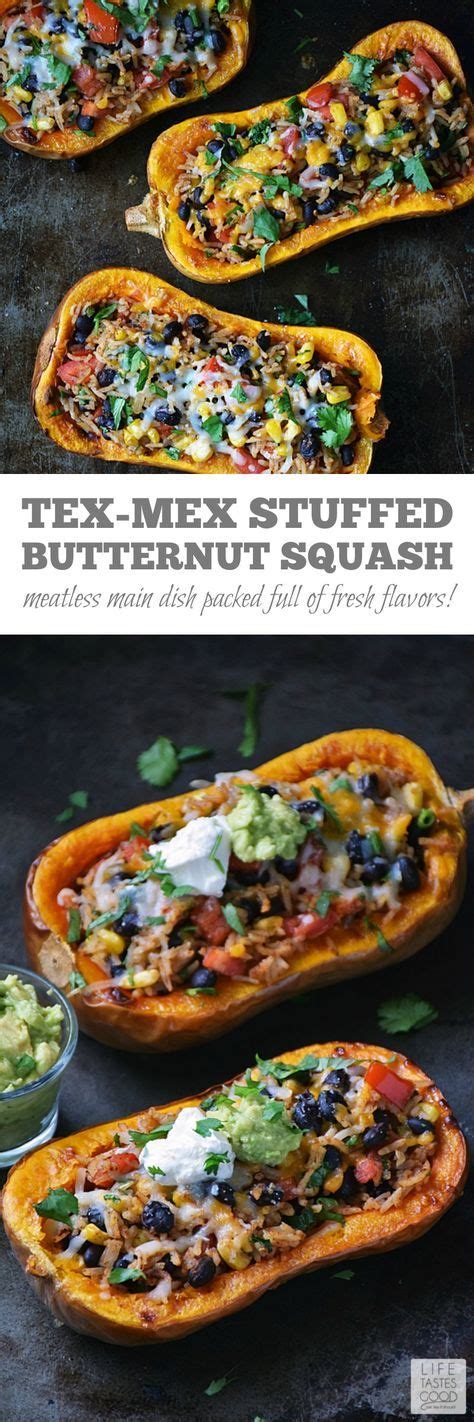 Stuffed Butternut Squash By Life Tastes Good Is A Meatless Meal