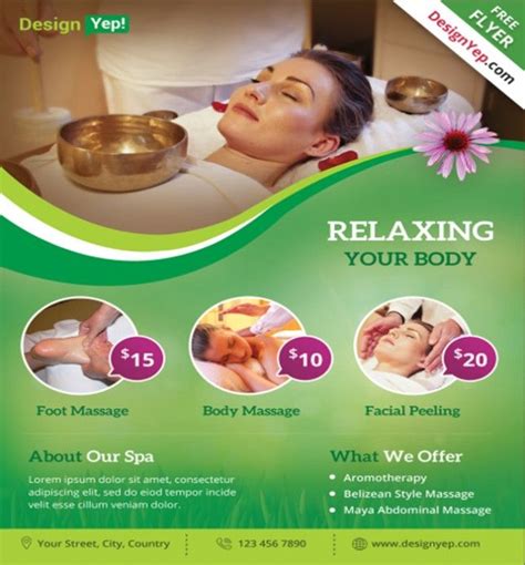 Spa Flyers Templates Free Download In Psd Ai Eps Vector Format Free