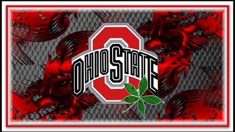 Ohio State Football Wallpaper Red Block O Ohio State With Buckeye Leaf