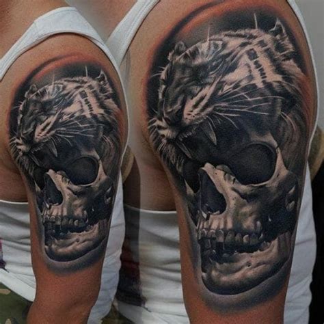 12 Best Tiger And Skull Tattoo Designs Petpress