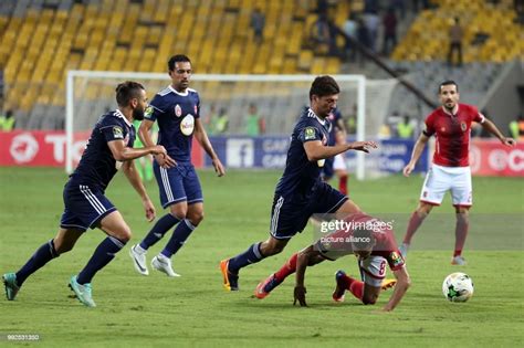 Al Ahly And Etoile Du Sahel Players In Action During The Second Leg