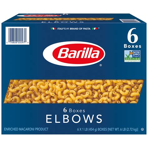 Barilla Classic Blue Box Pasta Elbows 6x16 Oz Walmart Com
