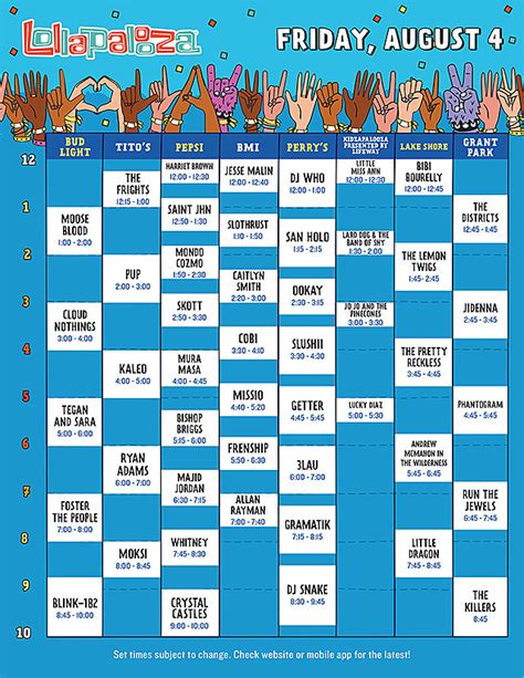 Lollapalooza is celebrating 25 years with its biggest party yet. Lollapalooza 2017 set times
