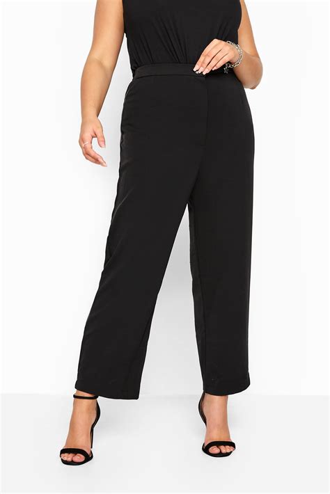 Black Straight Leg Trousers Yours Clothing