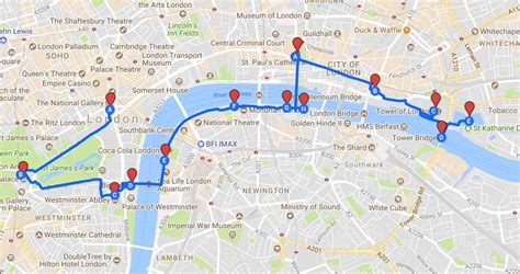 Walking Map Of London Attractions Cammi Corinna