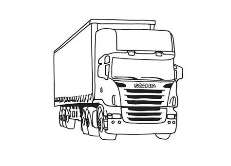 Afbeeldingsresultaat voor kleurplaat vrachtwagen scania truck. Luxury Scania Trailer Truck On Dump Truck Coloring Page ...